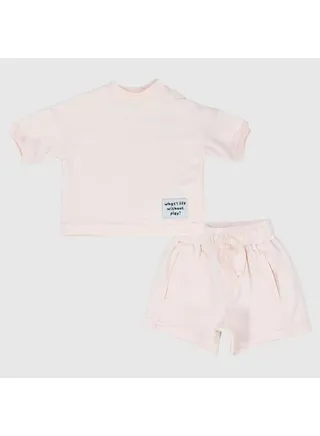 Unisex Pink 2-Piece Outfit Set 
