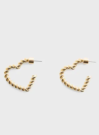 Heart Hoop Earrings 
