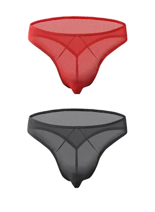 2 Pcs Men Briefs Set wear Comfortable Underwear Anti-bacterial Breathable Waist Body Shaper Underpants Panty Slimming Elastic Nightly Honeymoon Evening Hot Wear Dresses Gift For Husband 