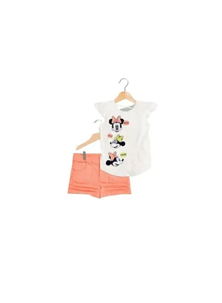 Girls' outing set consisting of a white T-shirt and Simone shorts 