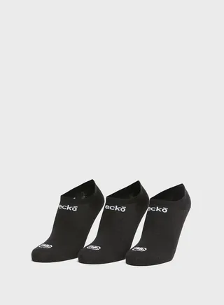 3 Pack Logo No Show Socks 