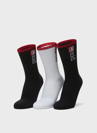 3 Pack Logo Crew Socks 