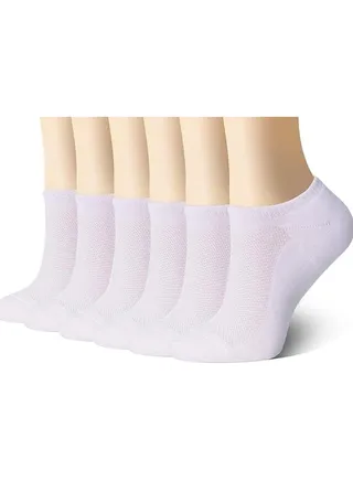 6 Pairs Men's Short Ankle Socks - coolmax cotton spandex mesh sports socks for men - free size EU 40 to 45 