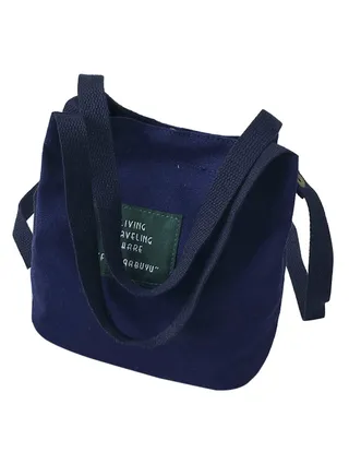 Stitched Detailed Shoulder Bag Blue 