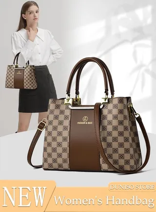Women's Vintage Tote Bag Handbags with Large Capacity Faux Leather Shoulder Bag Ladies Fashion Designer Satchel Crossbody Bag with Detachable Strap for Ladies 