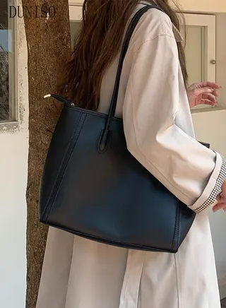 Women's Shoulder Tote Bag Faux Leather Handbag for Women Large Capacity Messenger Fashionable Travel Shoulder Bag for Ladies Girls College Students 