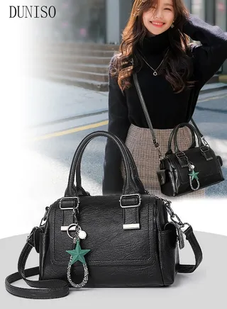 Women's Vintage Tote Bag Handbags Faux Leather Shoulder Bag Ladies Fashion Designer Satchel Crossbody Bag with Detachable Strap for Ladies 