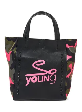 Modern Tote Bag Pink/Black 