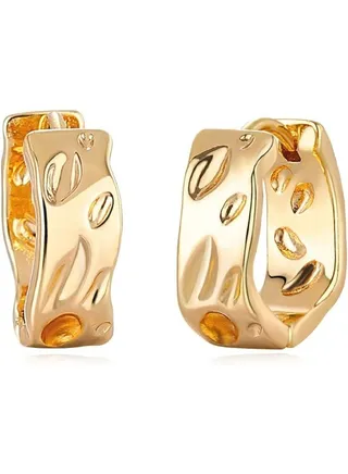 Women Huggie Earrings Gold Hoop 14K Gold Filled Small Simple Handmade Hypoallergenic Everyday Jewelry 