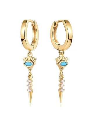 MEVECCO Women Gold Huggie Hoop Earrings Dangle Drop 14K Gold Filled Small Boho Beach Simple Delicate Handmade Hypoallergenic Jewelry Gift 
