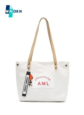 Unisex Large-capacity Shoulder Bag, Men's and Women's Commuter Tote Bag Handbag Clutch Bag, Simple Canvas Shopping Bag Carrying Bag Sling Bag Side Bag for College Students and Teenagers 