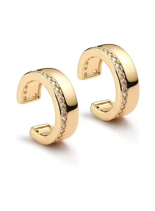 Mevecco Women Ear Cuff Earring Gold Non Pierced Ear Cartilage Clip on Wrap Hoop 14K Gold Filled Tiny Boho Beach Simple Minimalist Delicate Handmade Hypoallergenic Jewelry Gift-Sold as Single/Pair 