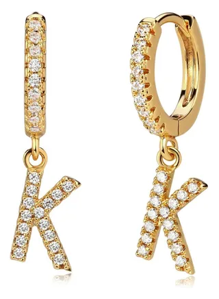 Women Huggie Hoop Earrings Gold Initial A-Z Dangle Drop Cubic Zirconia 14K Gold Filled Small Simple Hypoallergenic Personalized Jewelry - 26 Letters 