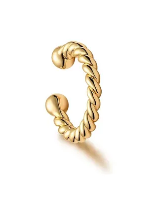 Mevecco Women Ear Cuff Earring Gold Non Pierced Ear Cartilage Clip on Wrap Hoop 14K Gold Filled Tiny Boho Beach Simple Minimalist Delicate Handmade Hypoallergenic Jewelry Gift-Sold as Single/Pair 