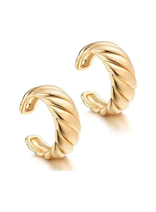Mevecco Women Ear Cuff Earring Gold Non Pierced Ear Cartilage Clip on Wrap Hoop 14K Gold Filled Tiny Boho Beach Simple Minimalist Delicate Handmade Hypoallergenic Jewelry Gift-Sold as Single/Pair 