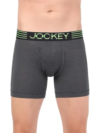 Jockey MM06 Men's Microfiber Mesh Elastane Stretch Sports Boxer Brief with Stay Dry Technology 