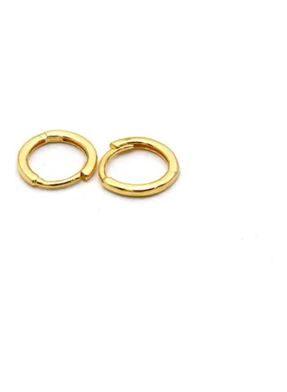 18 karat Real Gold Round Small Earring Set 