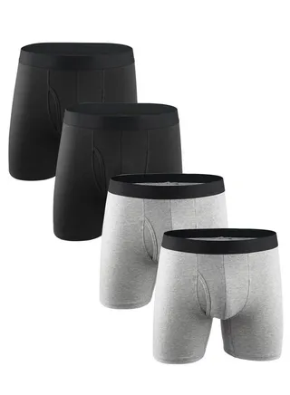 4pcs Breathable Underwear Boxers Set Multicolour 