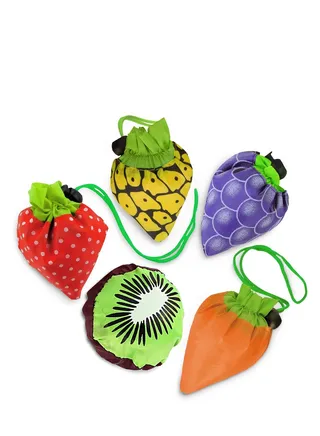 Large Reusable Bags Shopping Washable Foldable 5 Pack Grocery Bags polyester Folding Gift Tote Bags 