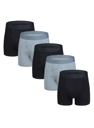 5PCS Men Breathable Underwear Boxers Sets 