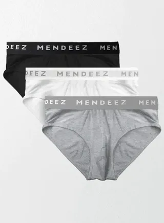 JACQUARD BRIEF - PACK OF 3 (BLACK, WHITE, HEATHER GREY) 