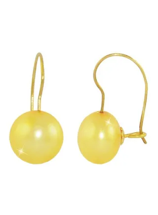 18 Karat Gold Pearl Earrings 