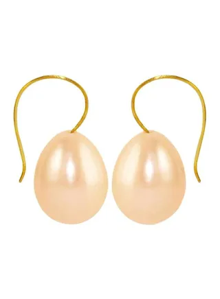 18 Karat Gold Pearl Drop Earrings 