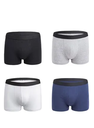 4PCS Men Breathable Underwear Brief Boxers Sets 