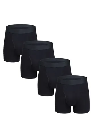 4PCS Men Breathable Underwear Boxers Sets 