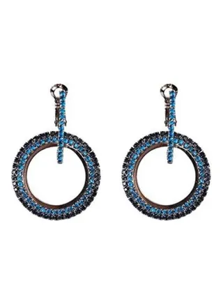Diamond And Zircon Studded Earrings 