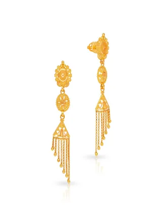 22 Carat 916 Purity Yellow Gold Earring EG4129441Y For Women 