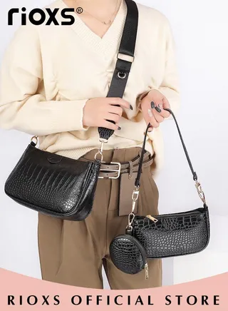 3 PCS Satchel Purses and Handbags for Women Shoulder Tote Bags Wallets 