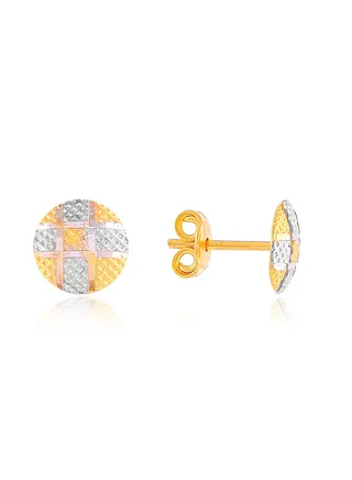 22k Gold Round Earrings 