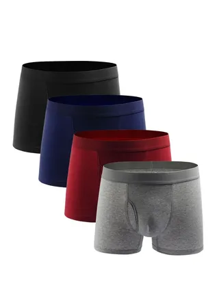 4PCS Men Breathable Underwear Brief Boxers Sets 