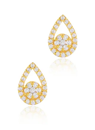 22kt Gold Stud Earrings for Teens 