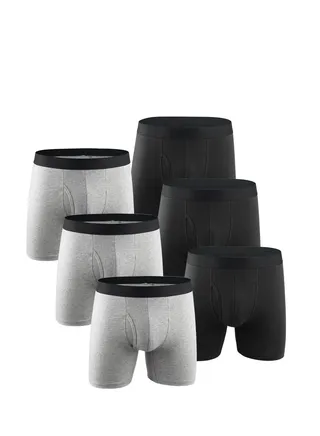 6PCS Breathable Boxers Set Multicolour 