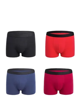 4PCS Men Breathable Underwear Brief Boxers Sets UK US Size 