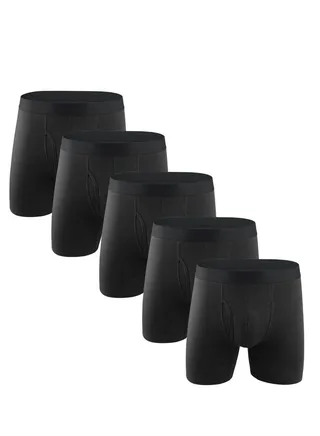 5PCS Breathable Boxers Set Multicolour UK US Size 