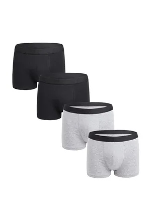 4PCS Men Breathable Underwear Brief Boxers Sets UK US Size 