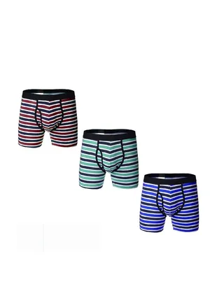 3PCS Men Breathable Underwear Brief Boxers Sets 