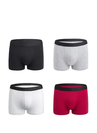 4PCS Men Breathable Underwear Brief Boxers Sets UK US Size 