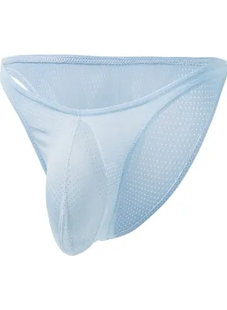 Low Rise Mesh Breathable Briefs Sky Blue 