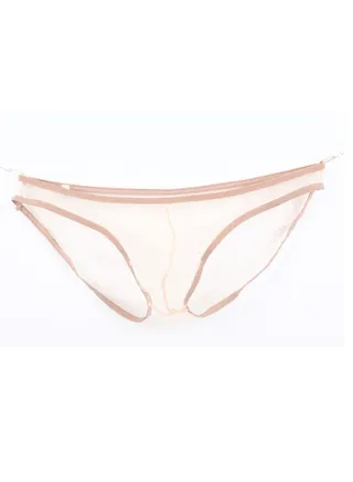T-Back Thong Briefs Low Rise Underwear Beige 
