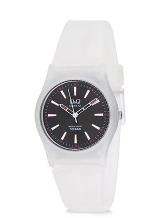 Q&Q Watch for Women, Quartz Movement, Analog Display, White Resin Strap-VP34J045Y 