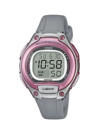 Girls' Youth Water Resistant Digital Watch LW-203-8AVEF - 35 mm - Grey 