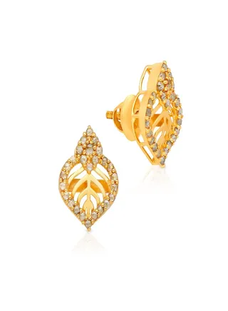 22 Carat 916 Purity Yellow Gold Uncut Diamond Earring EGNFNC183ER1_Y For Women 