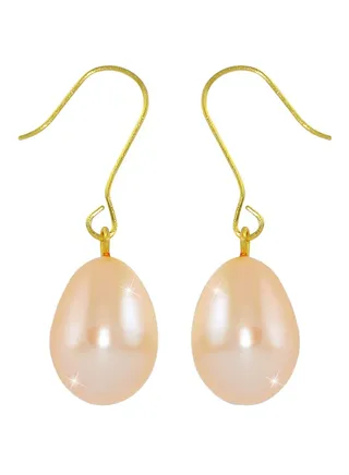 18K Gold Baroque Pearl Earrings 