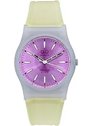 Q&Q Watch for Women, Quartz Movement, Analog Display, White Resin Strap-VP34J040Y 