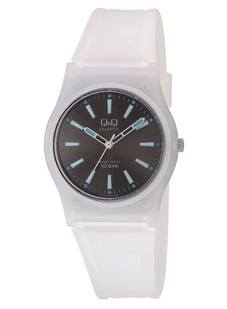 Q&Q Watch for Women, Quartz Movement, Analog Display, White Resin Strap-VP34J044Y 