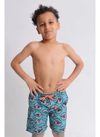 Dino Turquoise Swim Suit 
